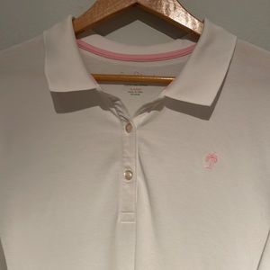 Lilly Pulitzer Long Sleeve Polo White Size XL
